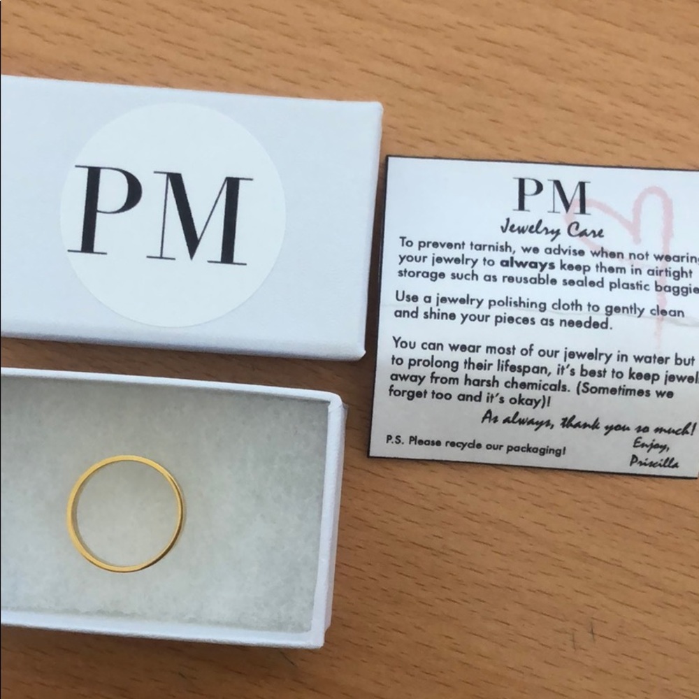 Gold plated ring